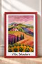 Villa Belvedere and the Colorful Hills with Olive Trees Framed Painting Italy Poster Wall Decor Itp069 - 3
