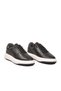 Stylish Comfortable Black-White Genuine Leather Men's Casual Sneaker Shoes with Rubber Laces 272304 - 4