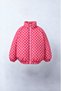Girl's pink checkered zip-up jacket