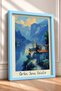 Orta San Giulio, a Painting Depicting a Village by the Lake, Italy Poster, Wall Decor, Itp080. - 2