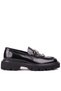 - Black Genuine Leather Tasseled Men's Casual Shoes 115-K594