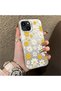 iPhone 13 Mini Compatible Spring Daisy Print Case, Durable, Cute.