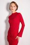 Gathered Detailed Long Lycra Evening Dress - Red - 8