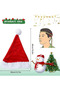 Christmas Hat, LED Santa Hat, Red Plush Side Luminous Santa Hat with Cuddly Soft Bobble Adult Santa Hats for Christmas, New Year, Holiday Party - 2