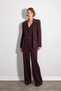 High-Waisted Wide-Leg Pants - Burgundy - 3