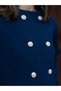Navy Blue Button Detailed Knitwear Jacket - 5