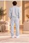Men's Winter Fleece Two-Tone Crew Neck Oversized Sweatshirt and Regular Fit Sweatpants. - 2