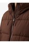 Long-Sleeved Anorak Puffer Jacket with Zipper and Hood, Featuring Pockets. - 4