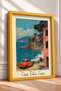 Casa Dolce Casa Pink House and Orange Car Framed Painting Italy Poster Wall Decor Itp079 - 2