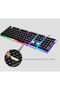 لوحة مفاتيح ألعاب RGB، حجم كامل، إضاءة خلفية LED قوس قزح، سلكية USB، G-3 (أسود) - 3
