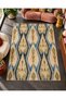 Eta Pastel Ikat Geometric Patterned Woven Base Rug Eta4439 - 3