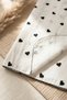 Black Patterned Cotton Muslin Baby Blanket with Piping and Embroidered Edges 90*90 cm - 4