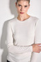 Tulle Garni Detailed Knitted Blouse - Ecru - 4