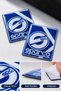 3D Drop Logo Sticker 4X3 cm Blue White Auto, Motor, Bicycle Sticker 2 Pieces - 2