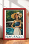 Ciao Bella Classic Car and Woman with Hat Framed Poster, Italy Poster, Wall Decor, Itp090.