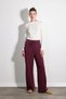 Modal Sweatpants with Ribbed Leg Cuffs - Burgundy - 5