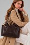 Original Justpolo Women's Large Waterproof Handbag and Shoulder Bag with Two Compartments and Scarf - 5