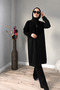 Sequin Detailed Zippered Black Tracksuit Set - 3