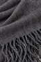 Tasseled Thick Shawl - Anthracite - 2