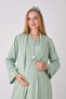 Maternity Nightgown and Dressing Gown Set of 2 Lace V-Neck Buttoned Breastfeeding Combed Cotton - 2