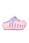 Pink-Lilac Thick Comfortable Eva Sole Closed Front Girls Sabo Slippers 2504 - 2