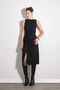Knot Detailed Lycra Midi Skirt - Black - 4