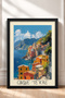Colorful Houses on the Coast of Cinque Terre Framed Painting Italy Poster Living Room Kitchen Wall Decor Itp083 - 3
