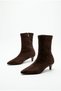 Nova Women's Brown Suede Daily Heeled Boots - 4