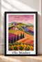 Villa Belvedere and the Colorful Hills with Olive Trees Framed Painting Italy Poster Wall Decor Itp069 - 3