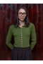 Green Button-Decorated Collared Knit Badi - 4