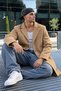 Men's Casual Long Camel Coat - 3