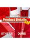 7PC Santa Claus Costumes Santa Suit With Beards Hat Boots Belt Gloves Top and Pants, Christmas Santa Outfit Set for Adults for Party Xmas Holiday - 3