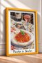 Pasta & Basta Pink Wine Spaghetti Framed Painting Italy Poster Living Room Kitchen Wall Decor Itp099 - 2