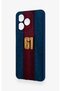 Realme C53 Compatible Burgundy Blue Patterned Silicone Case. - 4