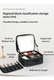 LED Makeup Bag With Mirror, 3 Color Dimmable Light, 2000mAh Rechargeable Travel Cosmetic Organizer With Adjustable Dividers, Black