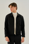Men's Black Imported Fabric Premium Cashmere Jacket.