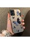 Samsung Galaxy A06 4G/5G Compatible Black and Gray Butterfly-Printed Protective Case, Offering Impact Protection.