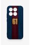 Mi 17 5g Compatible Burgundy and Blue Patterned Silicone Case. - 2
