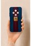 غطاء سيليكون بتصميم أزرق وبنفسجي متوافق مع هاتف Tecno Spark 30C.