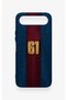 Tecno Spark 50 5g Compatible Burgundy Blue Patterned Silicone Case. - 2