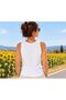Women's Combed Cotton Crew Neck Sleeveless Strappy Sports Athlete Tshirt - 2