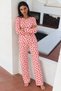 Women's Stylish and Flexible Red Pajama Set. - 5