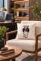 Premium Series 2-Piece Embroidered Decorative Pillow Cover with Bear Appliqué, 45X45 Cm, Duck Fabric, Ecru. - 5