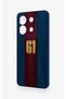Redmi Note 13 Pro 5g Compatible Burgundy and Blue Patterned Silicone Case. - 4