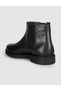 Men's Black Genuine Leather Elastic Chelsea Boots - 4