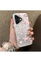 Pink Turtle and Seashell Patterned Silicone Case Compatible with iPhone 17, Featuring a Cute Design.