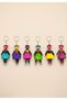 Handmade coconut wood cute colorful baby keychain ~ ethnic wood figurines, stylish car, bag ornament, authentic gift accessory (1 piece) - 7