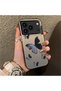 Black and Gray Butterfly-Printed Protective Case Compatible with iPhone 17 Pro Max, Offering Impact Protection.