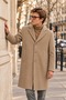 Men's Classic Collar Casual Long Camel Coat - 5