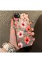 iPhone 7/8/Se 2020 2022 Compatible, Pink Protective Case with a Large Floral Print, Offering Impact Protection.
